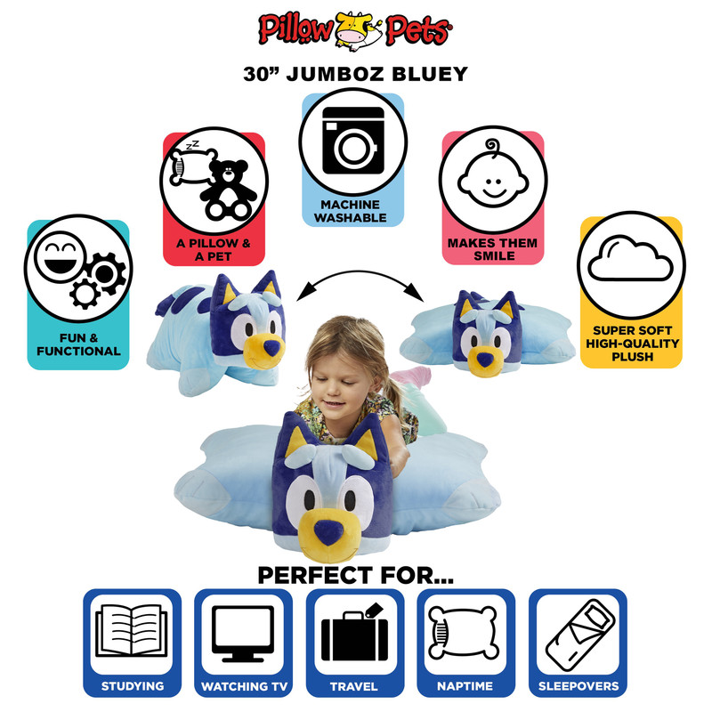 BBC Bluey Jumbo 30"" Plush Pillow Pet - Image 5