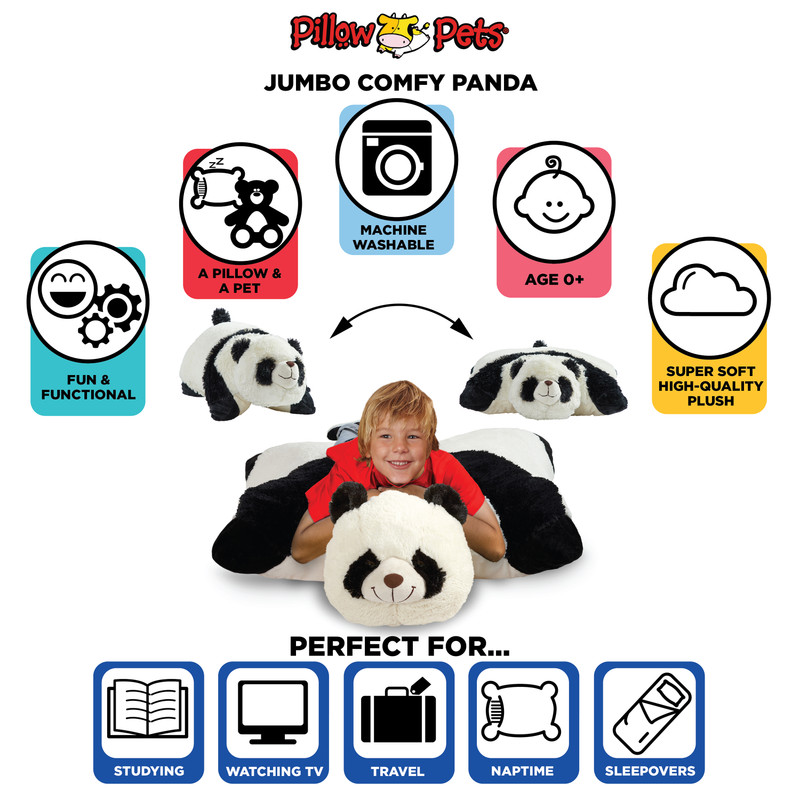 Jumbo 30"" Comfy Panda Pillow Pet - Image 6