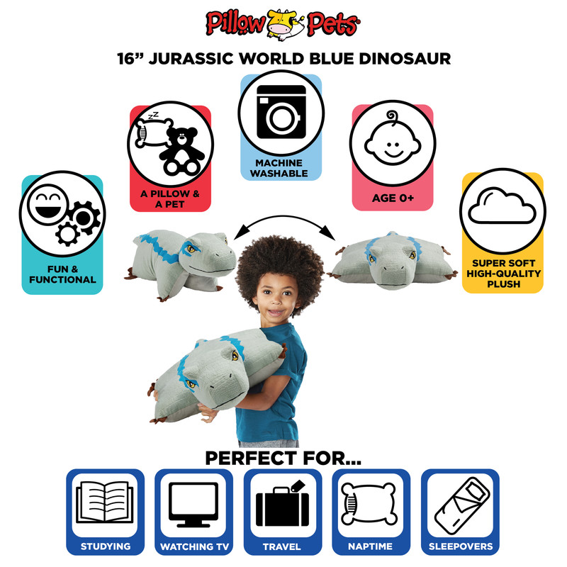 NBCU Jurassic World Blue Plush Pillow Pet - Image 5