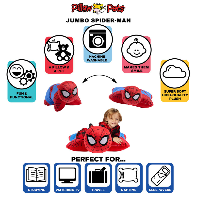 MARVEL Spider-Man Jumbo 30"" Plush Pillow Pet - Image 5