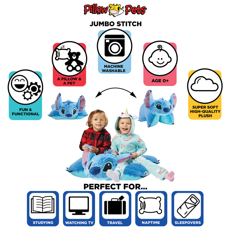 Disney Lilo & Stitch Stitch Jumbo 30"" Plush Pillow Pet - Image 5