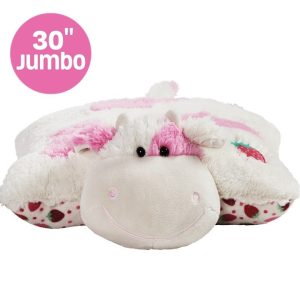 Original Sweet Scented Strawberry Cow Jumbo 30"" Plush Pillow Pet